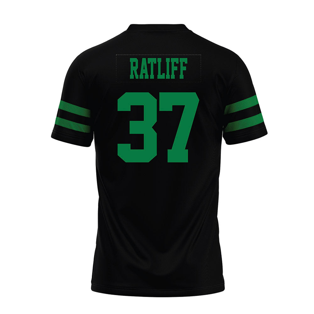 North Texas - NCAA Football : Ian Ratliff - Black Premium Football Jersey-1