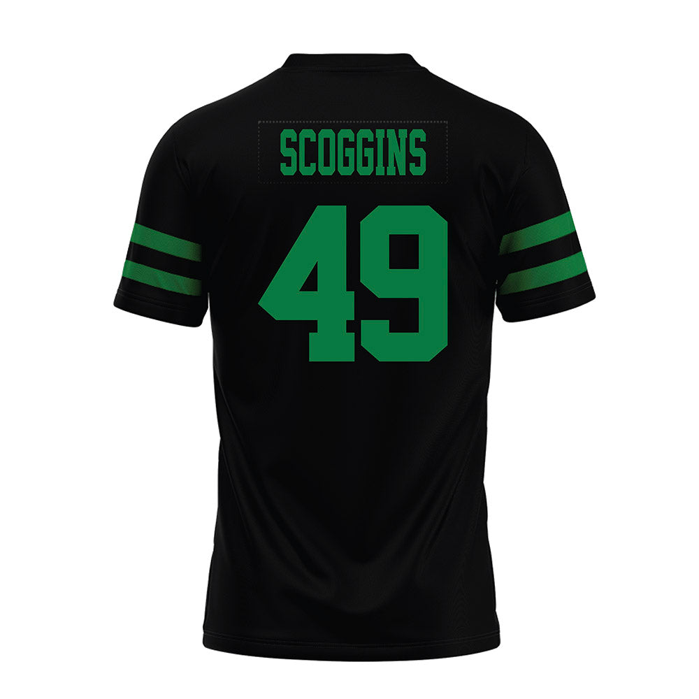 North Texas - NCAA Football : Brodie Scoggins - Black Premium Football Jersey-1