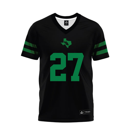 North Texas - NCAA Football : Julian Knox - Black Premium Football Jersey-0