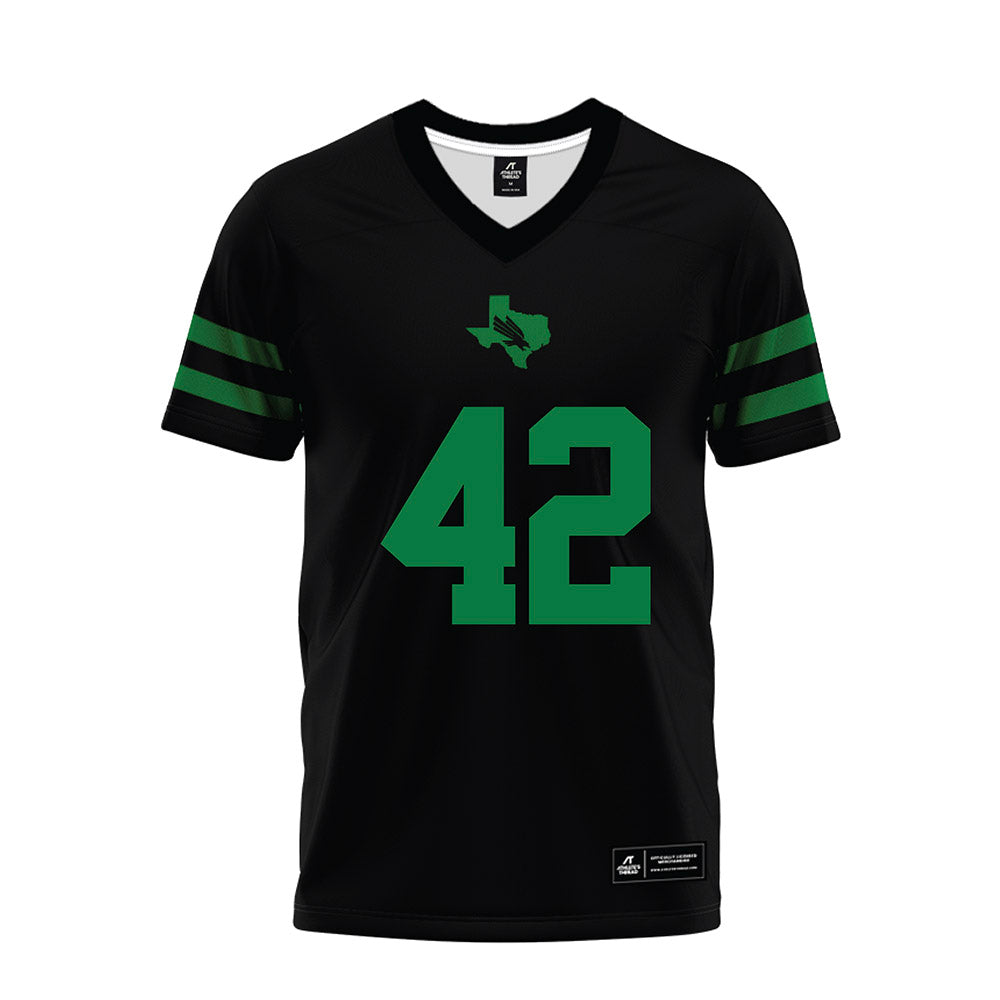 North Texas - NCAA Football : Brayden Knox - Black Premium Football Jersey-0