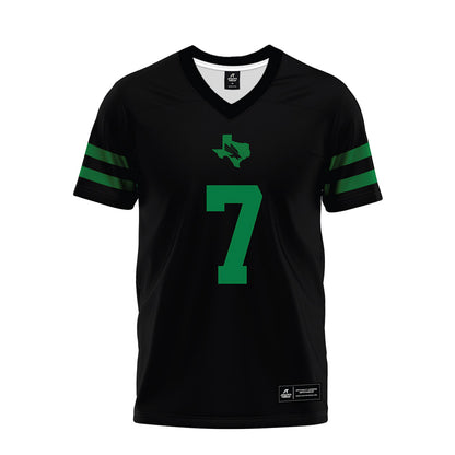 North Texas - NCAA Football : Aaron Alexander - Black Premium Football Jersey-0