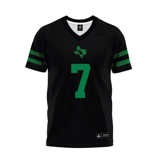North Texas - NCAA Football : Aaron Alexander - Black Premium Football Jersey-0