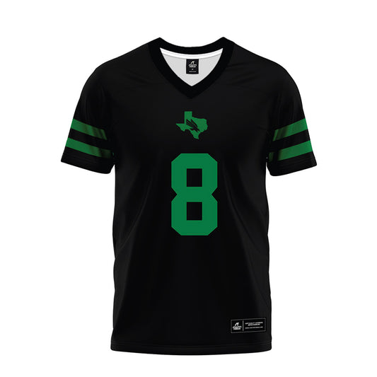 North Texas - NCAA Football : Caden Jenkins - Black Premium Football Jersey-0
