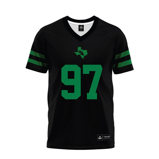 North Texas - NCAA Football : Demetrie Morgan - Black Premium Football Jersey-0