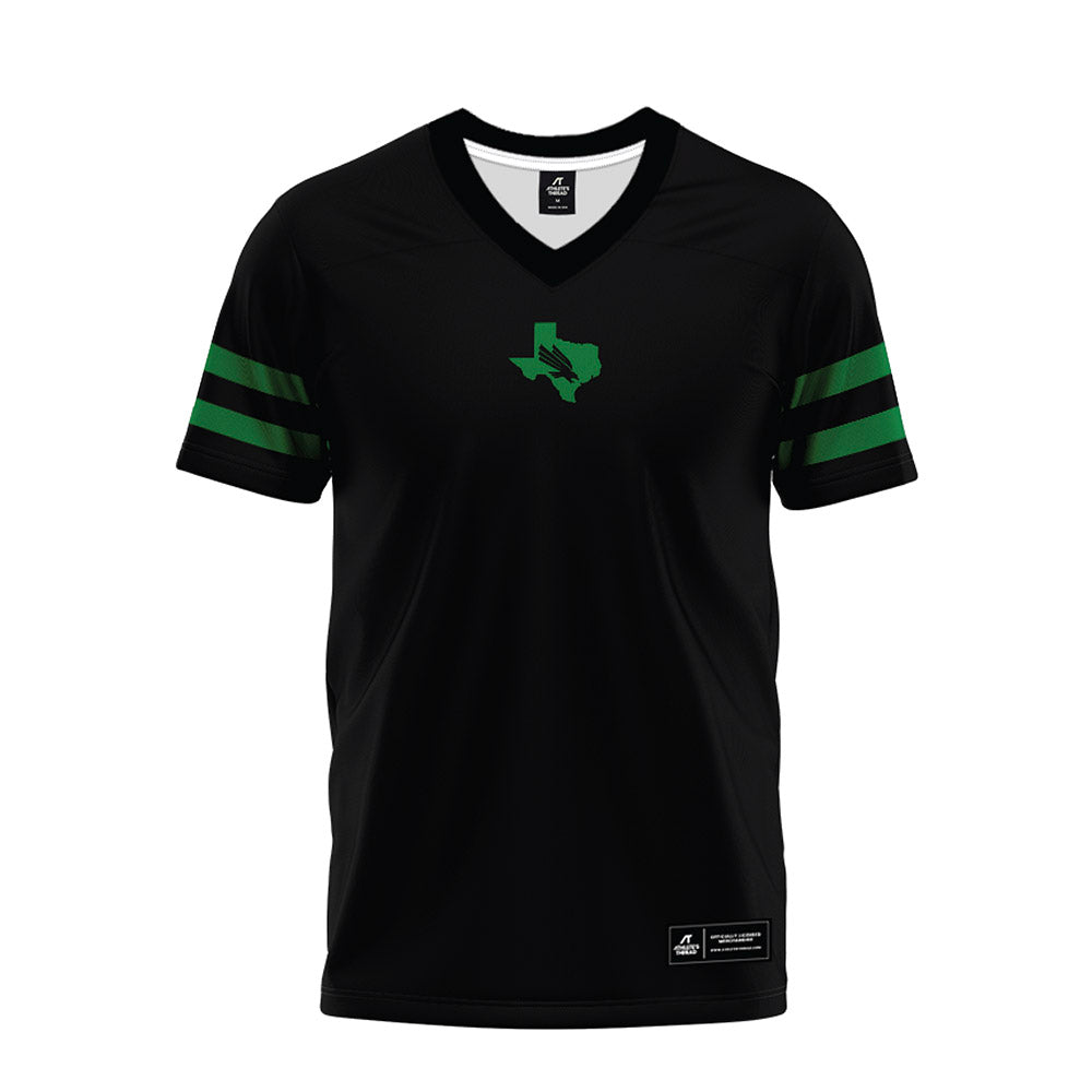 North Texas - NCAA Football : Luke Crudgington - Black Premium Football Jersey-0