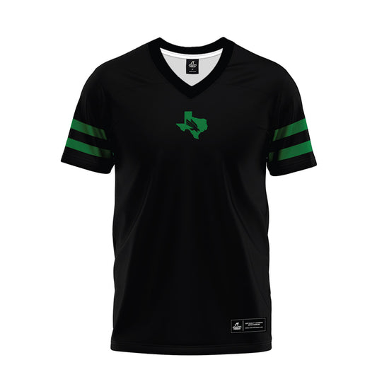 North Texas - NCAA Football : Luke Crudgington - Black Premium Football Jersey-0