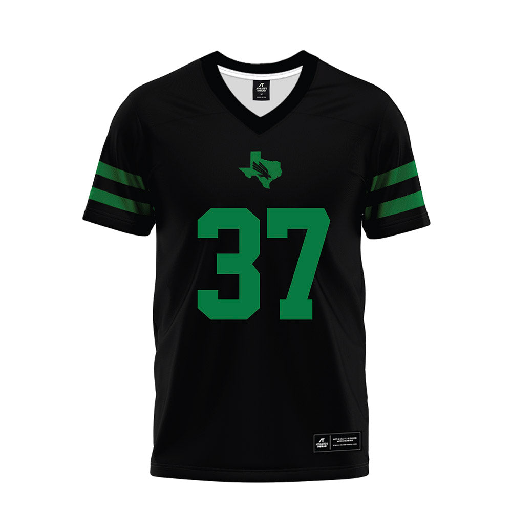North Texas - NCAA Football : Ian Ratliff - Black Premium Football Jersey-0