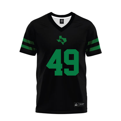 North Texas - NCAA Football : Brodie Scoggins - Black Premium Football Jersey-0