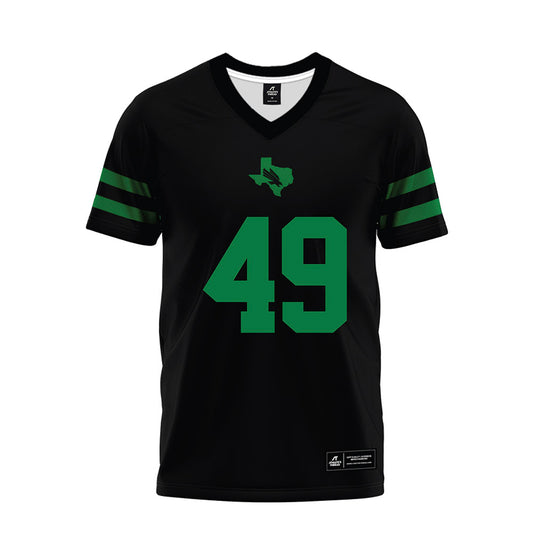 North Texas - NCAA Football : Brodie Scoggins - Black Premium Football Jersey-0
