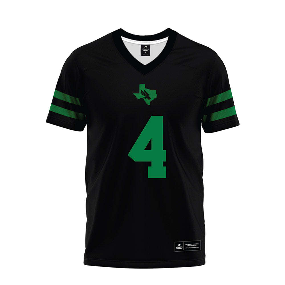 North Texas - NCAA Football : CJ Coombes - Black Premium Football Jersey-0