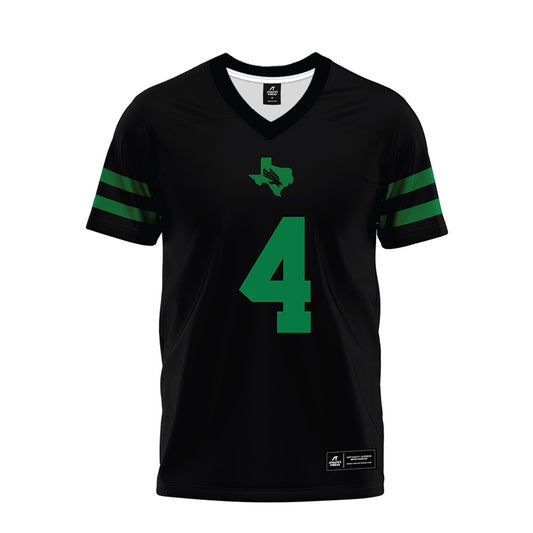 North Texas - NCAA Football : CJ Coombes - Black Premium Football Jersey-0