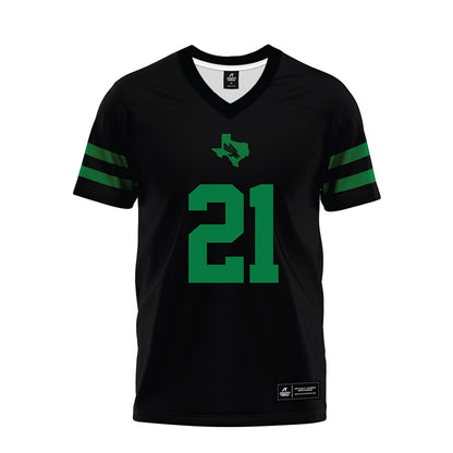North Texas - NCAA Football : Jason Cross Jr. - Black Premium Football Jersey-0