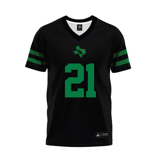 North Texas - NCAA Football : Jason Cross Jr. - Black Premium Football Jersey-0