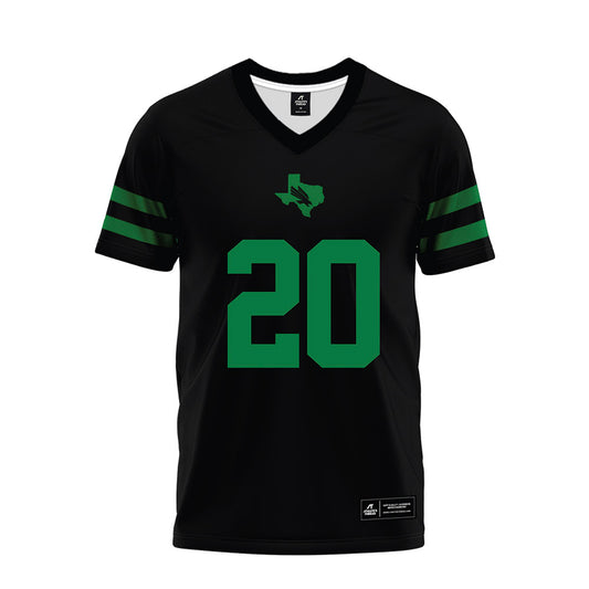 North Texas - NCAA Football : Bryce Garza - Black Premium Football Jersey-0