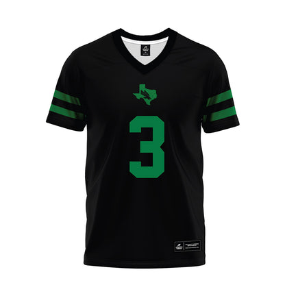 North Texas - NCAA Football : Zakye Barker - Black Premium Football Jersey-0