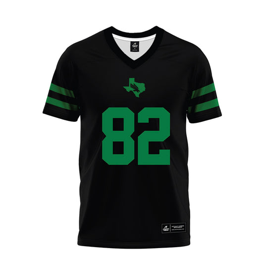 North Texas - NCAA Football : Connor Vaughn - Black Premium Football Jersey-0