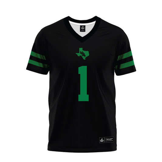 North Texas - NCAA Football : Jahiem White - Black Premium Football Jersey-0