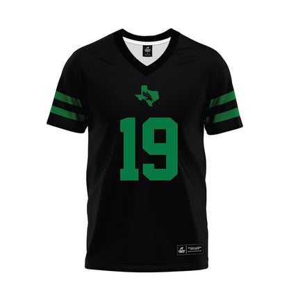 North Texas - NCAA Football : Grayson OBara - Black Premium Football Jersey-0