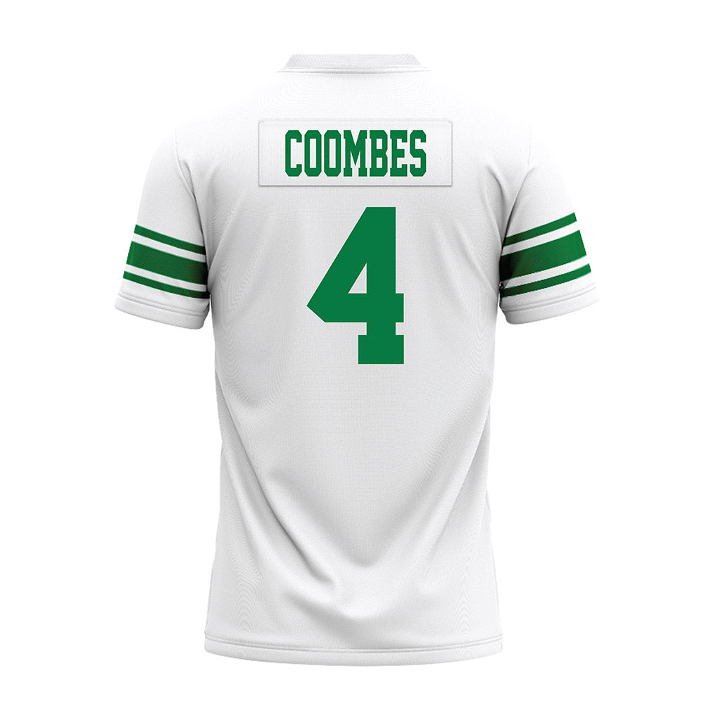 North Texas - NCAA Football : CJ Coombes - White Premium Football Jersey-1