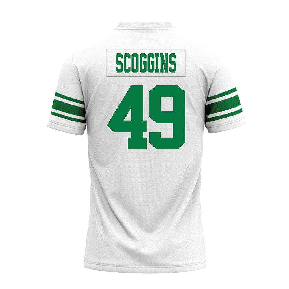 North Texas - NCAA Football : Brodie Scoggins - White Premium Football Jersey-1