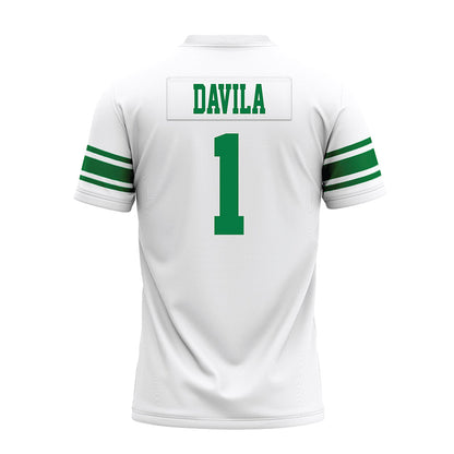North Texas - NCAA Football : Keshawn Davila - White Premium Football Jersey-1