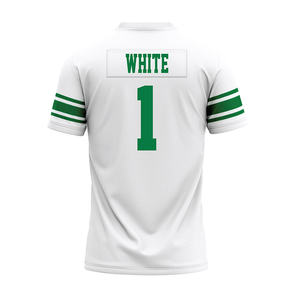 North Texas - NCAA Football : Jahiem White - White Premium Football Jersey-1