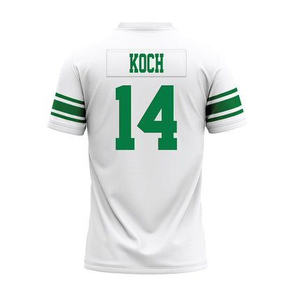 North Texas - NCAA Football : Kyle Koch - White Premium Football Jersey-1