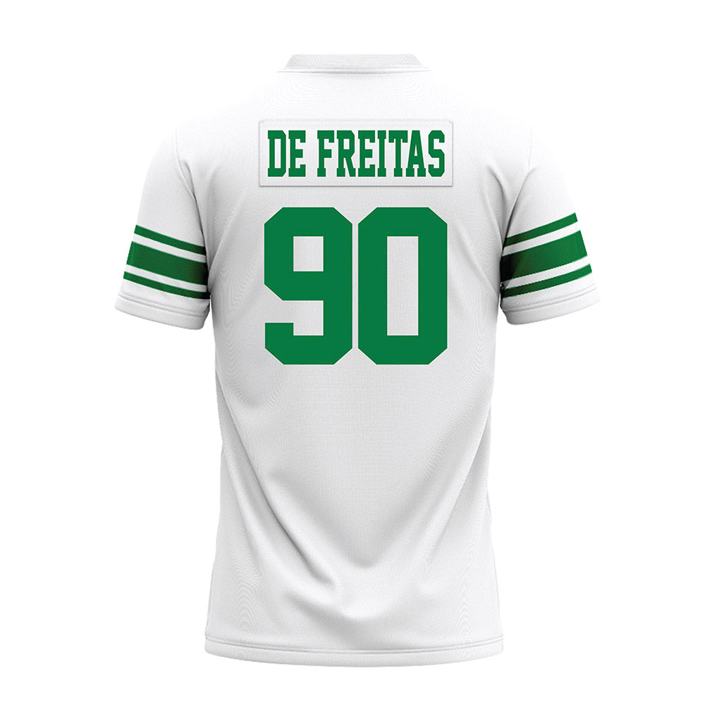 North Texas - NCAA Football : Dominic De Freitas - White Premium Football Jersey-1