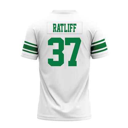 North Texas - NCAA Football : Ian Ratliff - White Premium Football Jersey-1