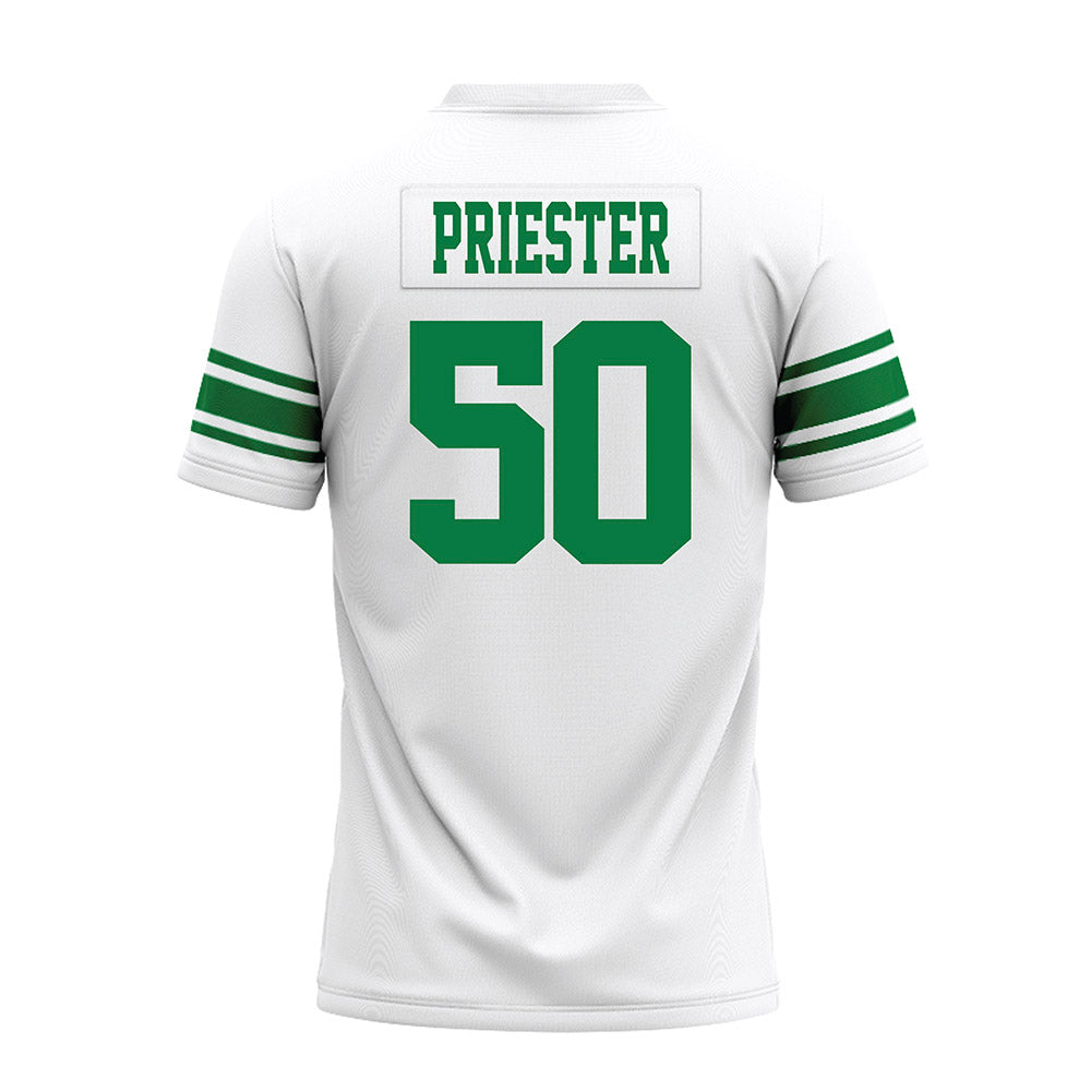 North Texas - NCAA Football : Jahzari Priester - White Premium Football Jersey-1