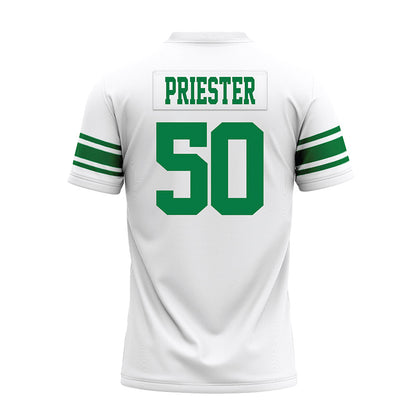 North Texas - NCAA Football : Jahzari Priester - White Premium Football Jersey-1