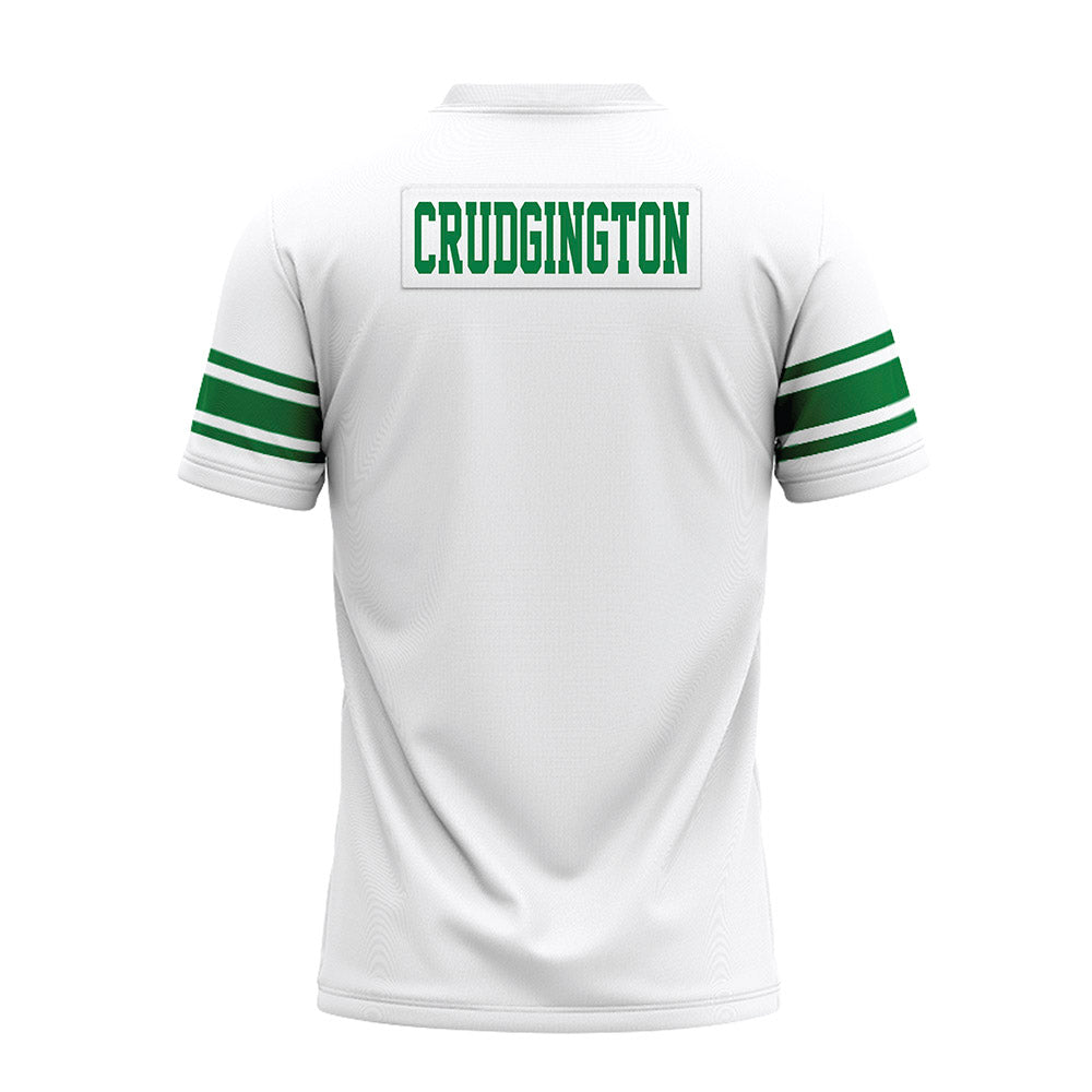 North Texas - NCAA Football : Luke Crudgington - White Premium Football Jersey-1