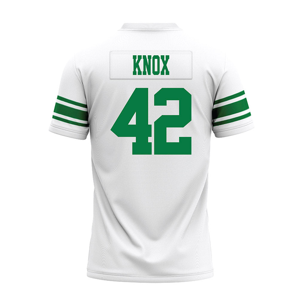 North Texas - NCAA Football : Brayden Knox - White Premium Football Jersey-1