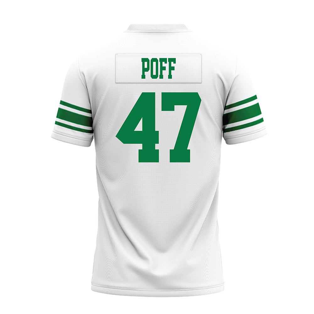 North Texas - NCAA Football : Jacob Poff - White Premium Football Jersey-1