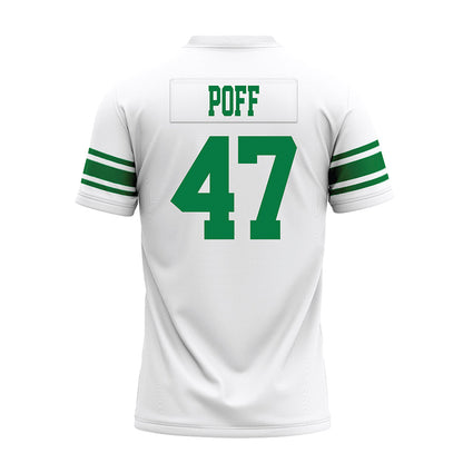 North Texas - NCAA Football : Jacob Poff - White Premium Football Jersey-1