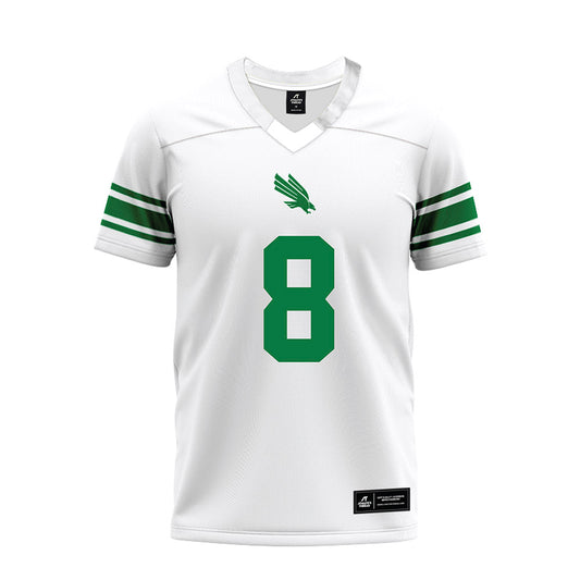 North Texas - NCAA Football : Caden Jenkins - White Premium Football Jersey-0