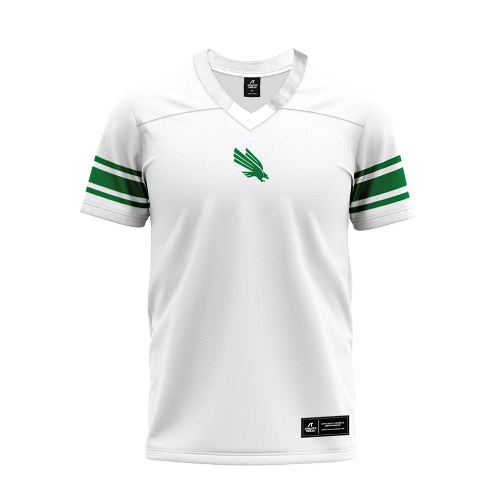 North Texas - NCAA Football : Luke Crudgington - White Premium Football Jersey-0