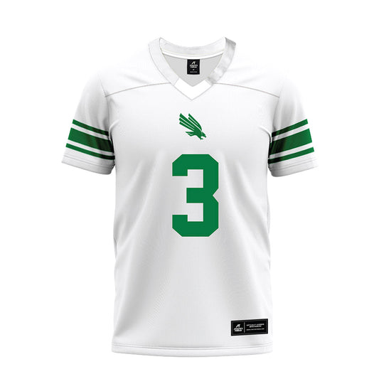 North Texas - NCAA Football : TJ Chukwurah - White Premium Football Jersey-0
