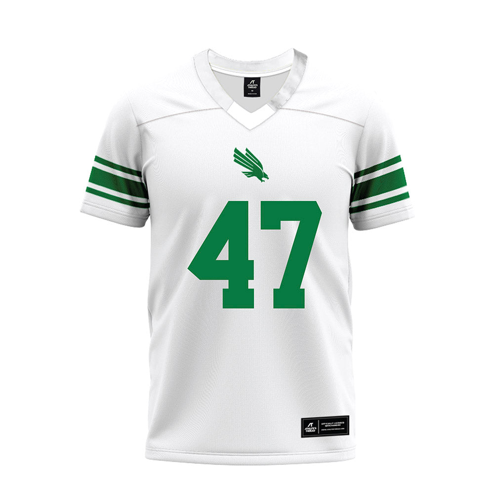 North Texas - NCAA Football : Jacob Poff - White Premium Football Jersey-0