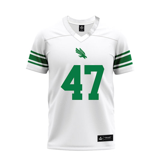 North Texas - NCAA Football : Jacob Poff - White Premium Football Jersey-0