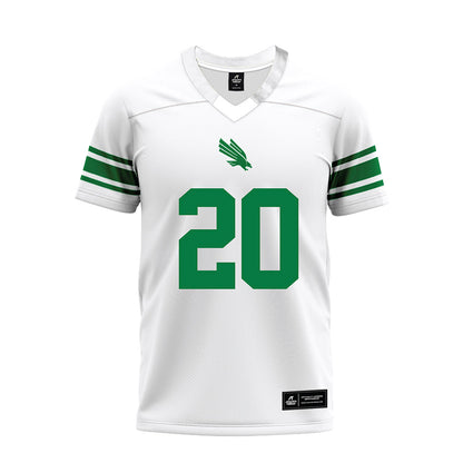 North Texas - NCAA Football : Bryce Garza - White Premium Football Jersey-0