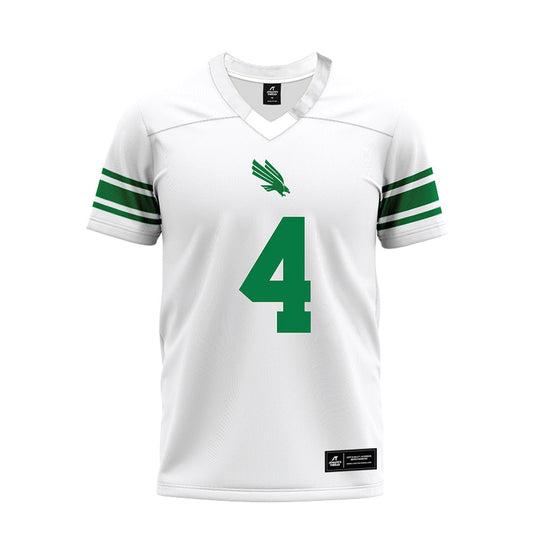North Texas - NCAA Football : CJ Coombes - White Premium Football Jersey-0