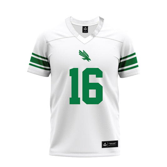 North Texas - NCAA Football : James Tyre - White Premium Football Jersey-0