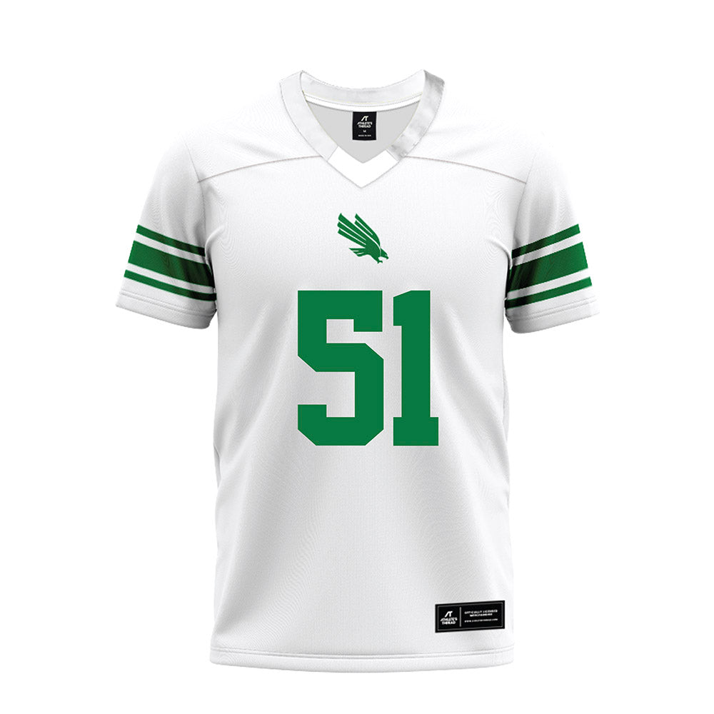 North Texas - NCAA Football : Keelene Bradley - White Premium Football Jersey-0