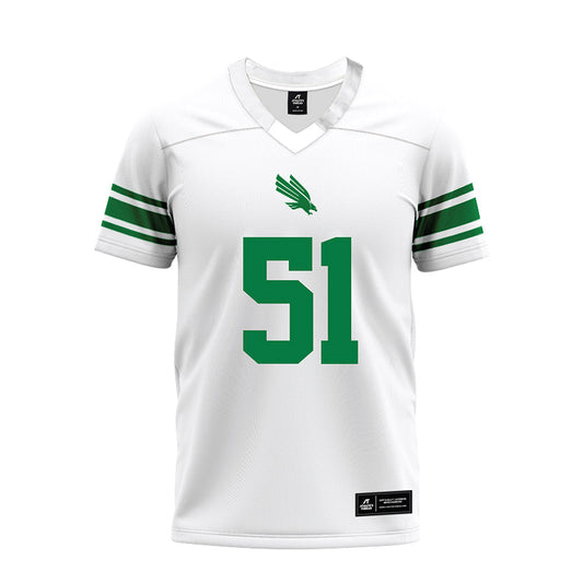 North Texas - NCAA Football : Keelene Bradley - White Premium Football Jersey-0