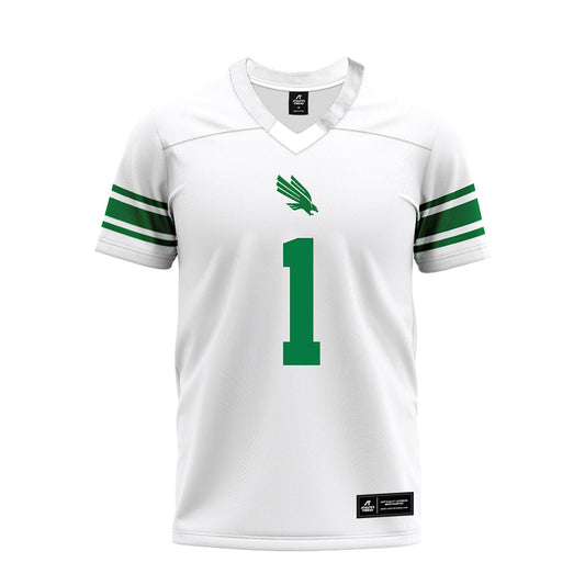 North Texas - NCAA Football : Jahiem White - White Premium Football Jersey-0