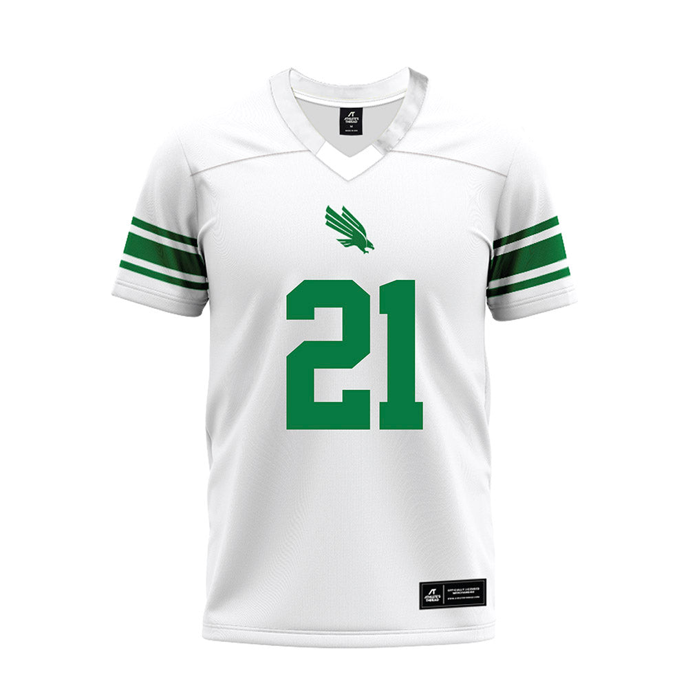 North Texas - NCAA Football : Jason Cross Jr. - White Premium Football Jersey-0