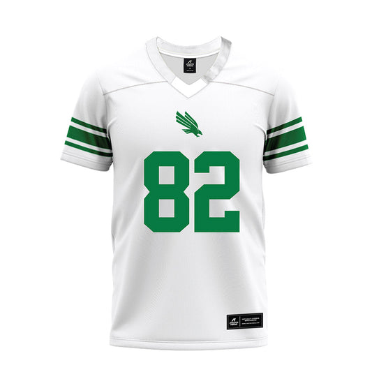 North Texas - NCAA Football : Connor Vaughn - White Premium Football Jersey-0