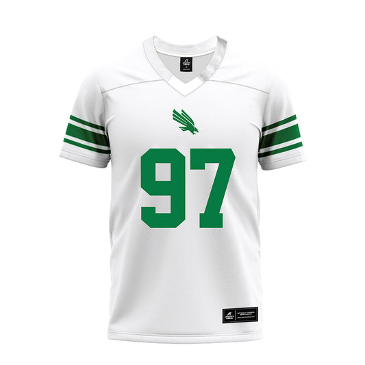 North Texas - NCAA Football : Demetrie Morgan - White Premium Football Jersey-0