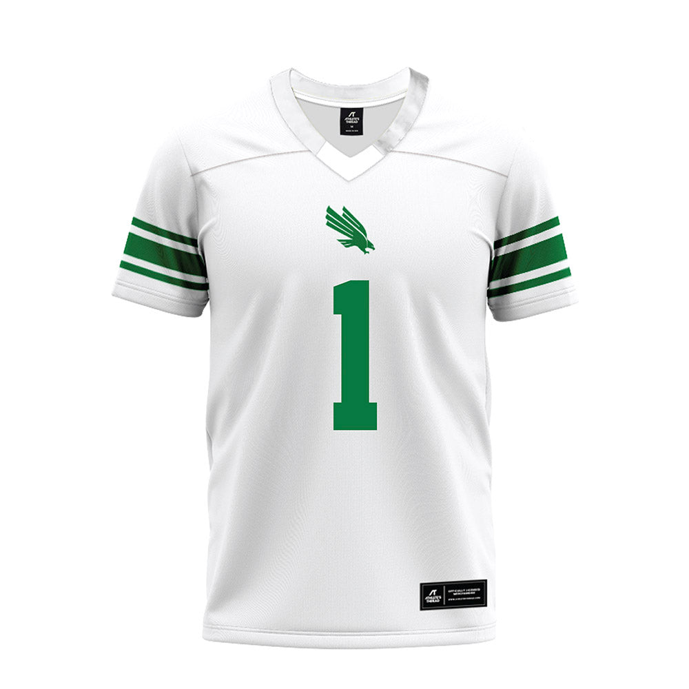 North Texas - NCAA Football : Keshawn Davila - White Premium Football Jersey-0